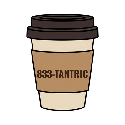 833-TANTRIC on a coffee cup