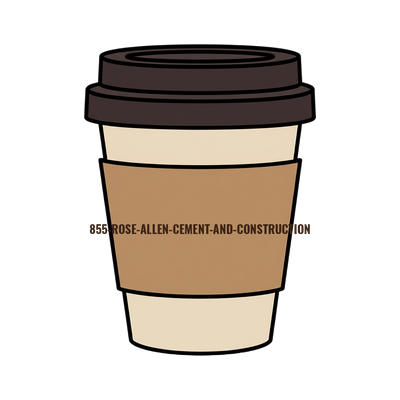 855-ROSE-ALLEN-CEMENT-AND-CONSTRUCTION on a coffee cup